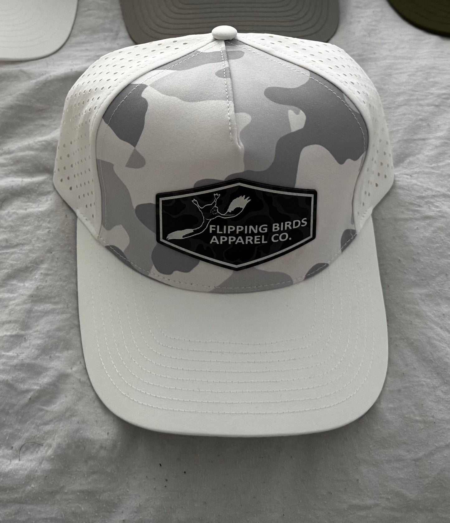 Breathable Snow Camo Trucker Hat